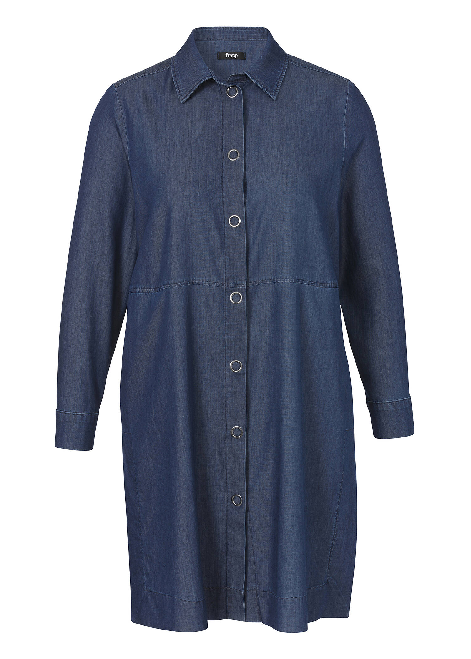 Leichtes Blusenkleid aus softer Baumwolle im Jeans-Look /
