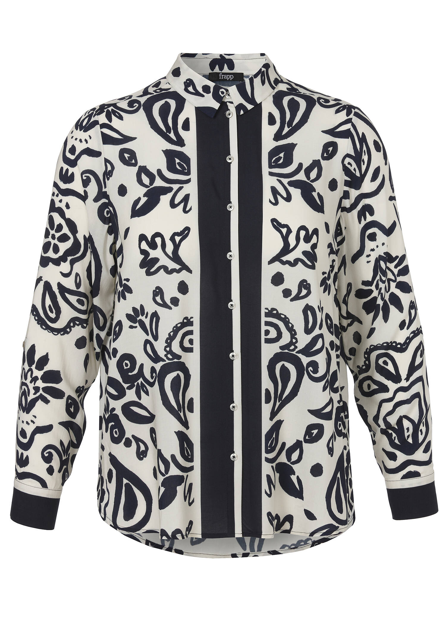 Viskose-Print-Bluse Bicolor /