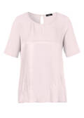 Leicht ausgestelltes Halbarm-Blusenshirt / 