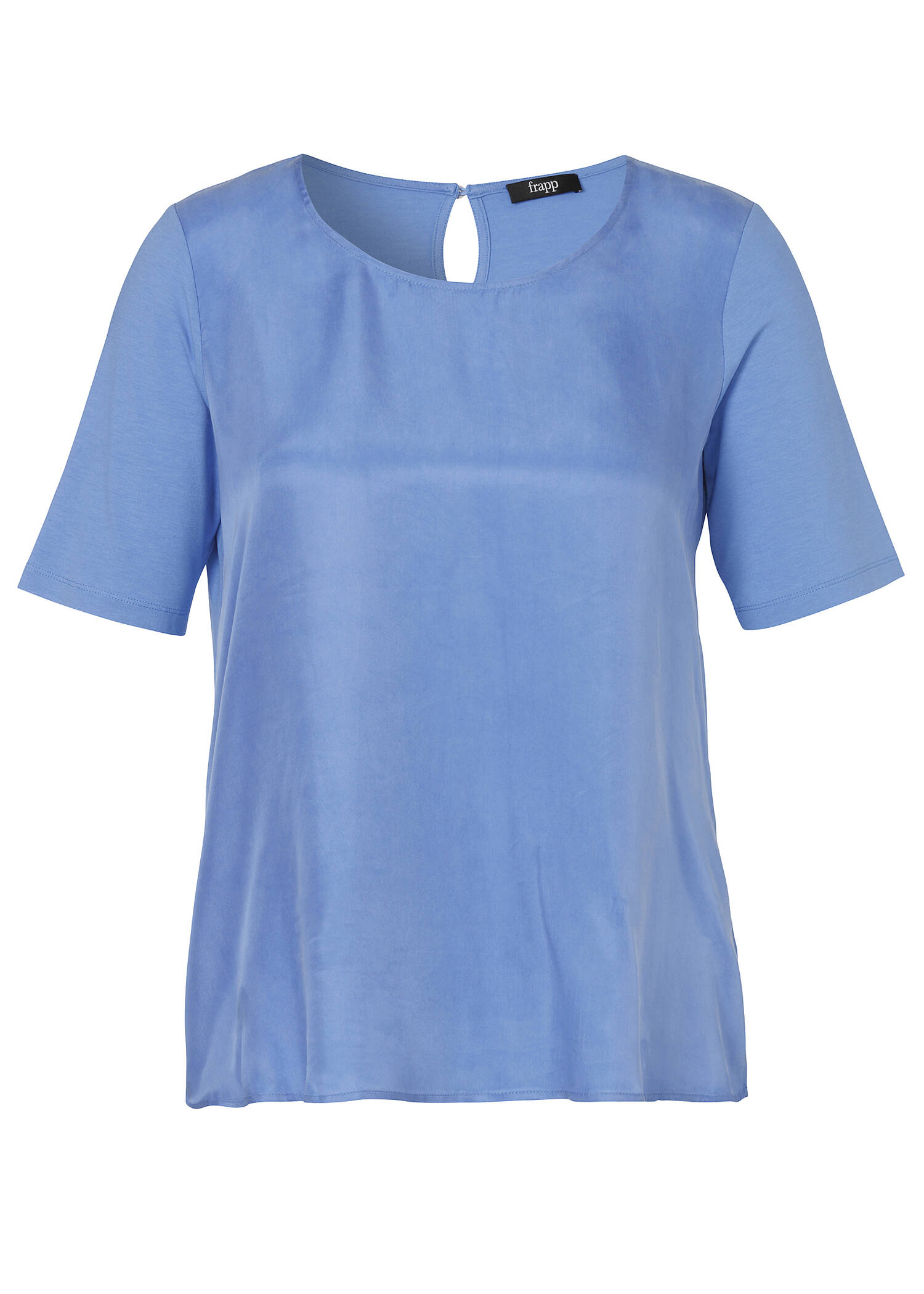 Leicht ausgestelltes Halbarm-Blusenshirt /