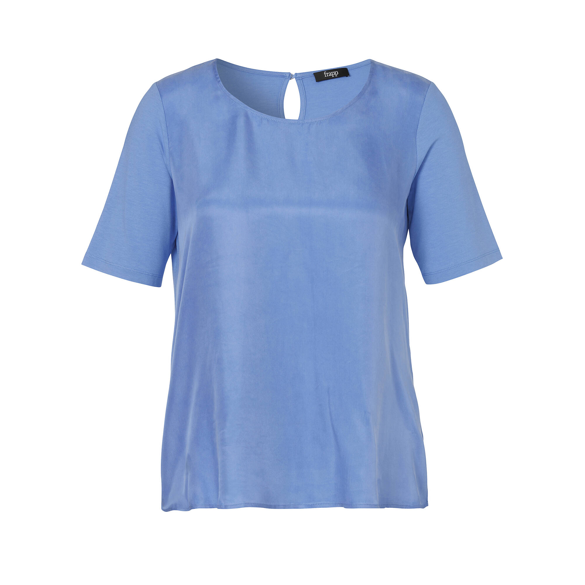 Leicht ausgestelltes Halbarm-Blusenshirt