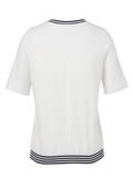 Baumwoll-Stretch Halbarmshirt mit Ringelbund / 