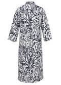 Print Hemdblusenkleid mit Nahttaschen und 3/4-Krempelärmeln / 