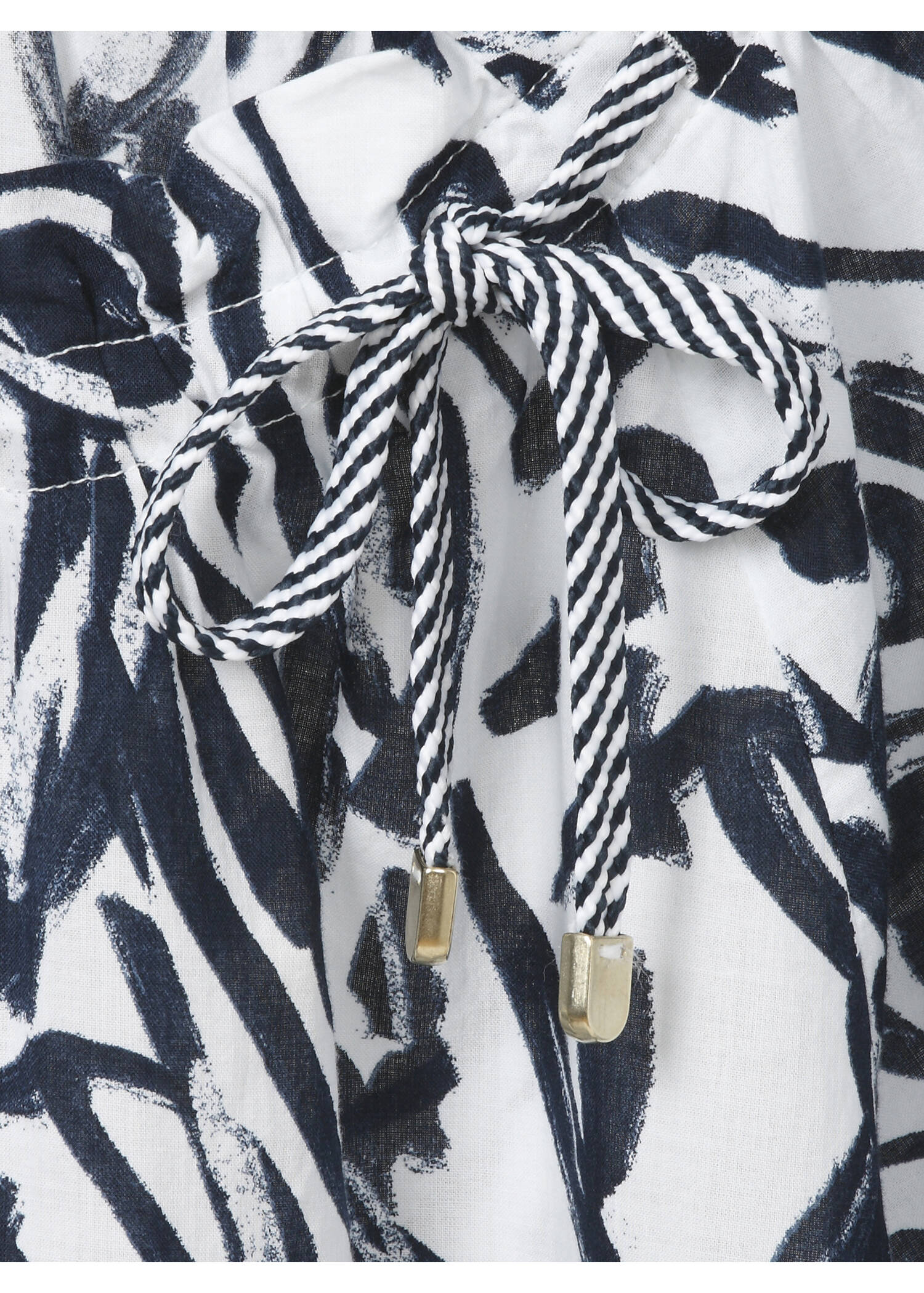 Luftige Halbarmbluse White / Navy /