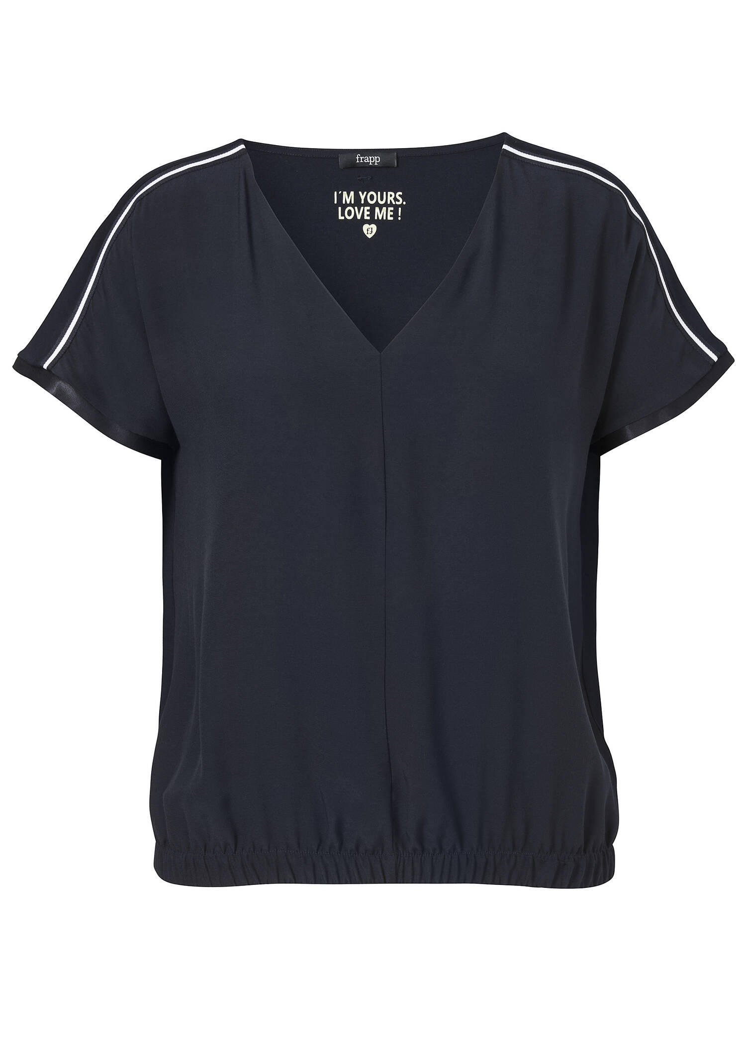 Sommerliche Viskose-Bluse mit überschnittenen Schultern /