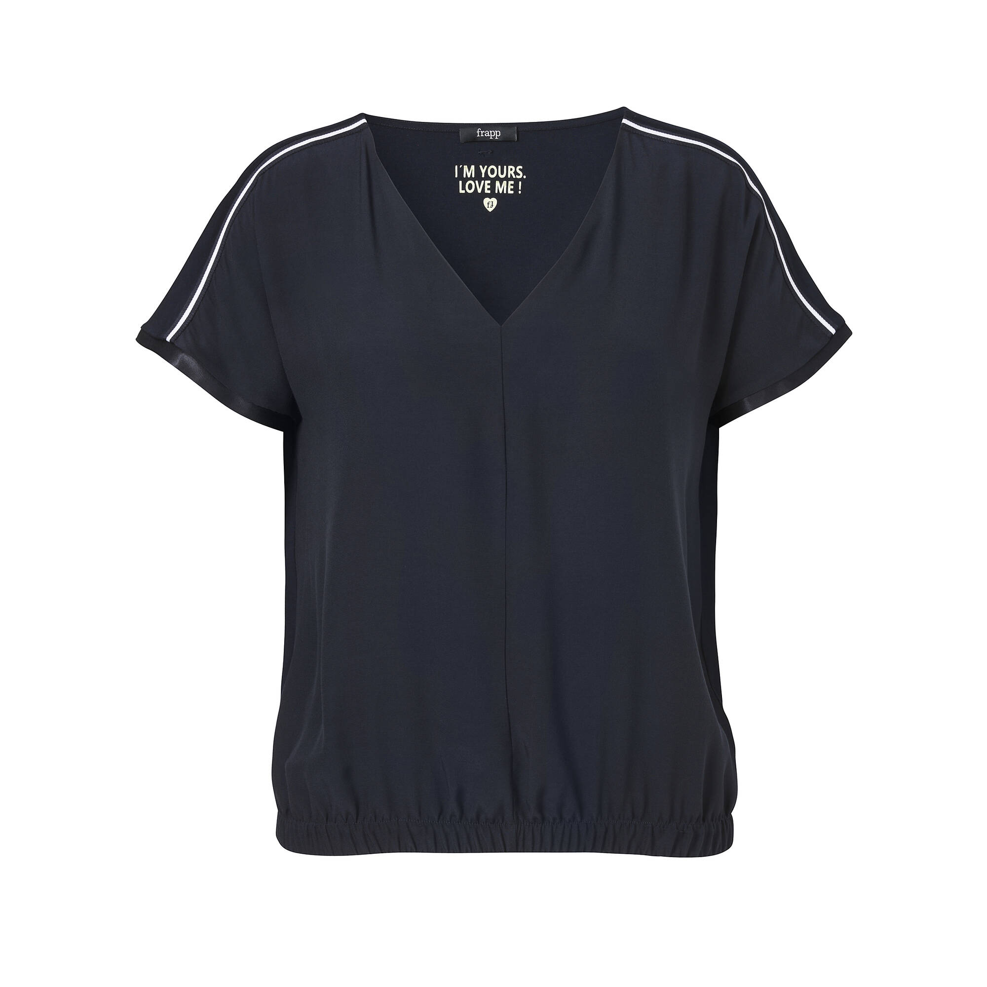 Sommerliche Viskose-Bluse mit überschnittenen Schultern