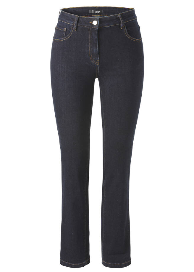 Power Stretch Jeans im Raw Denim Look raw blue denim Frontansicht