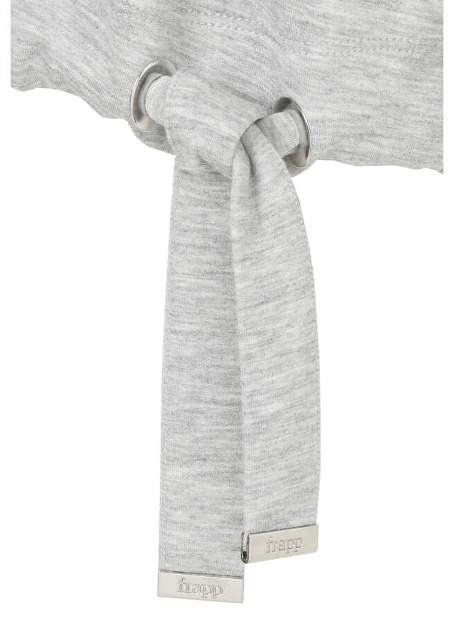 3/4-Arm Sweatshirt Silber-Melange / 