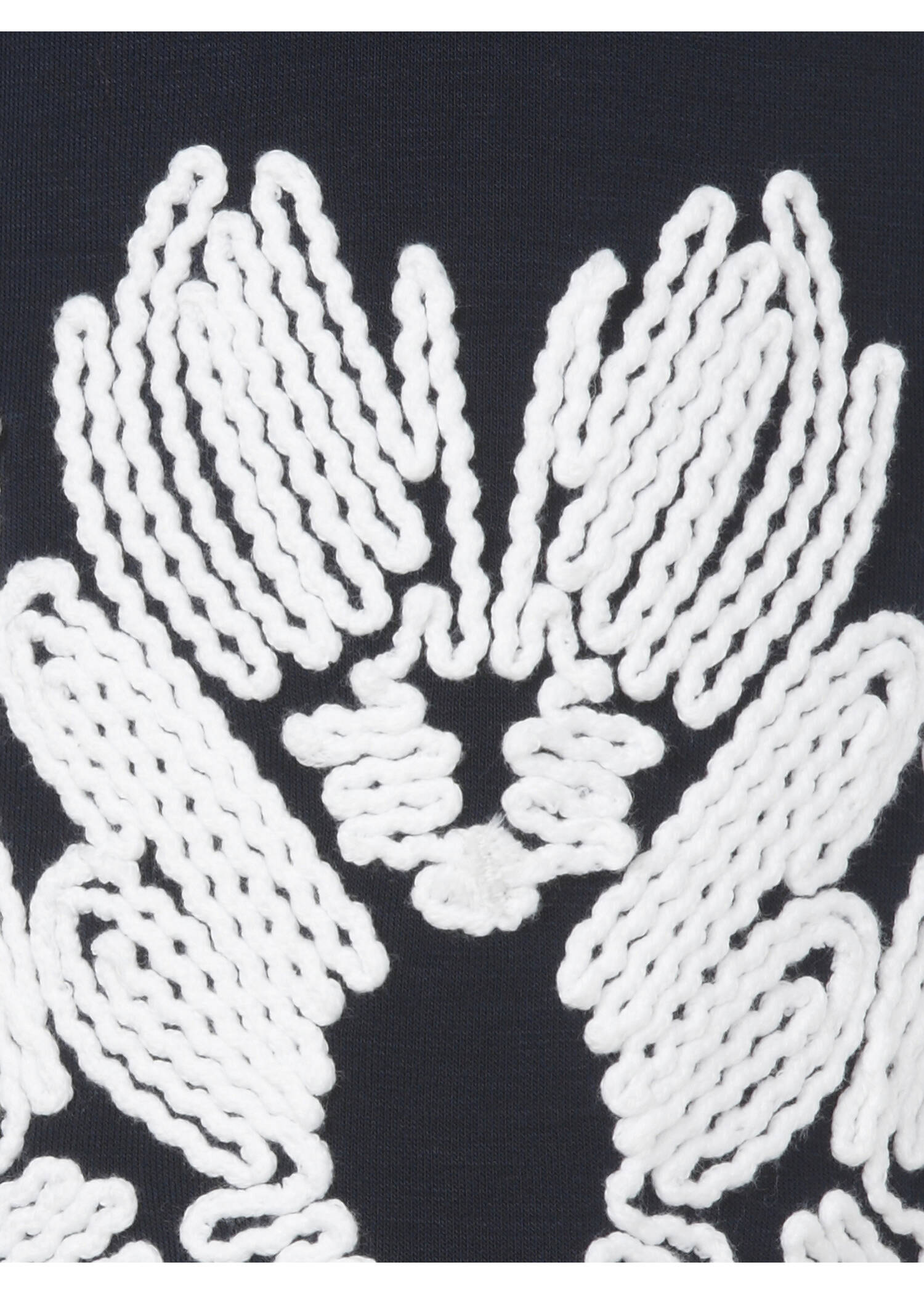 Ausgefallenes 3/4-Arm Sweatshirt mit Stickerei /