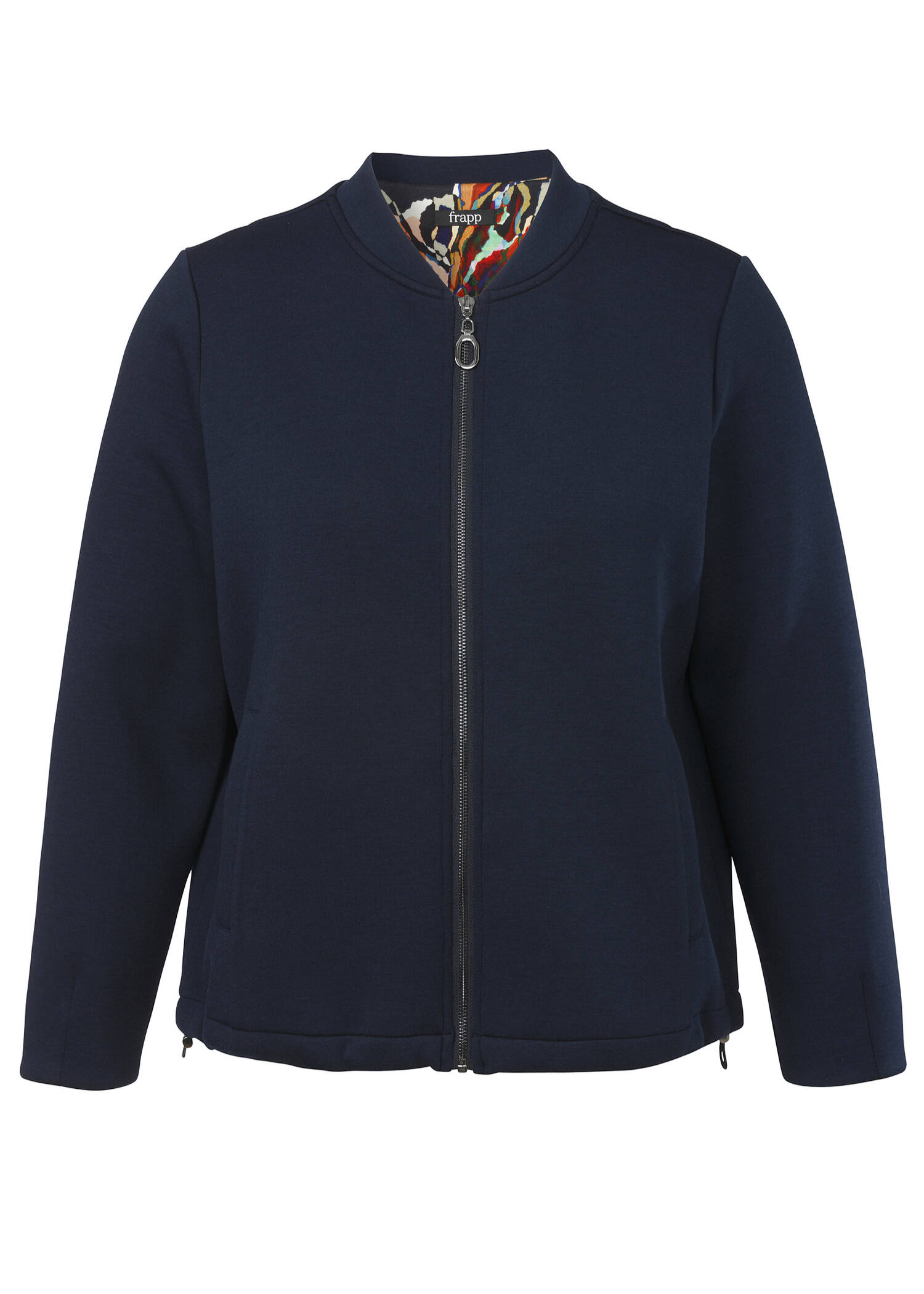 Dunkelblaue Jacke mit Zipper / 