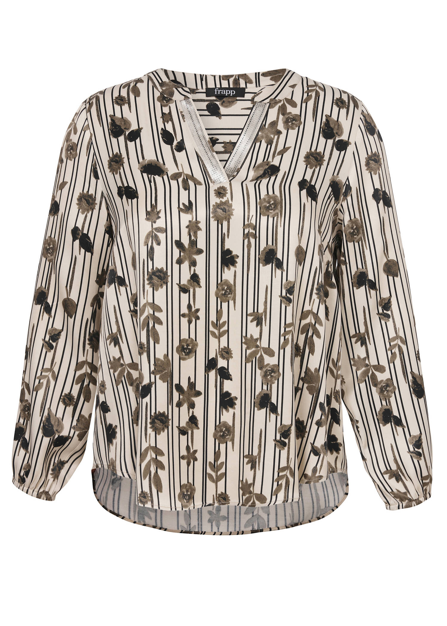 Viskose-Schlupfbluse mit edlem Print / 