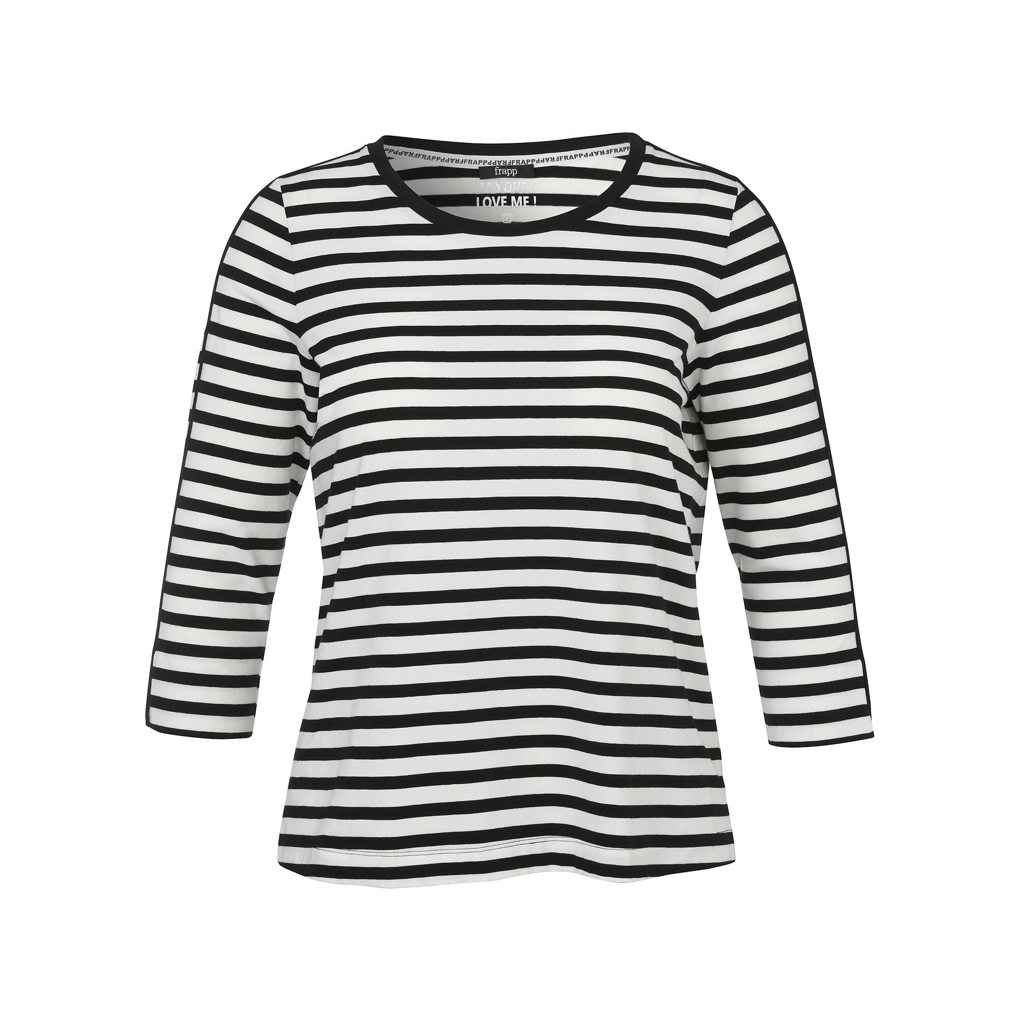 3/4-Arm Ringelshirt Black & White