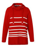 Gestreiftes Sweatshirt Hoodie / 