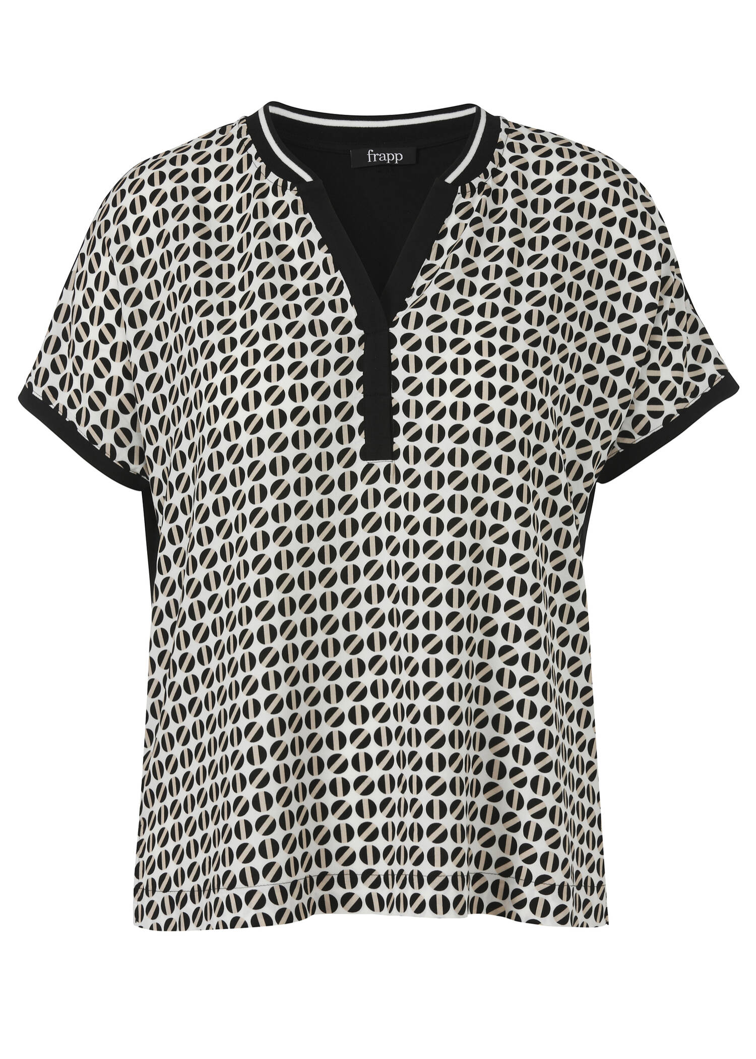 Softes Jersey Shirt mit Blusen-Front / 