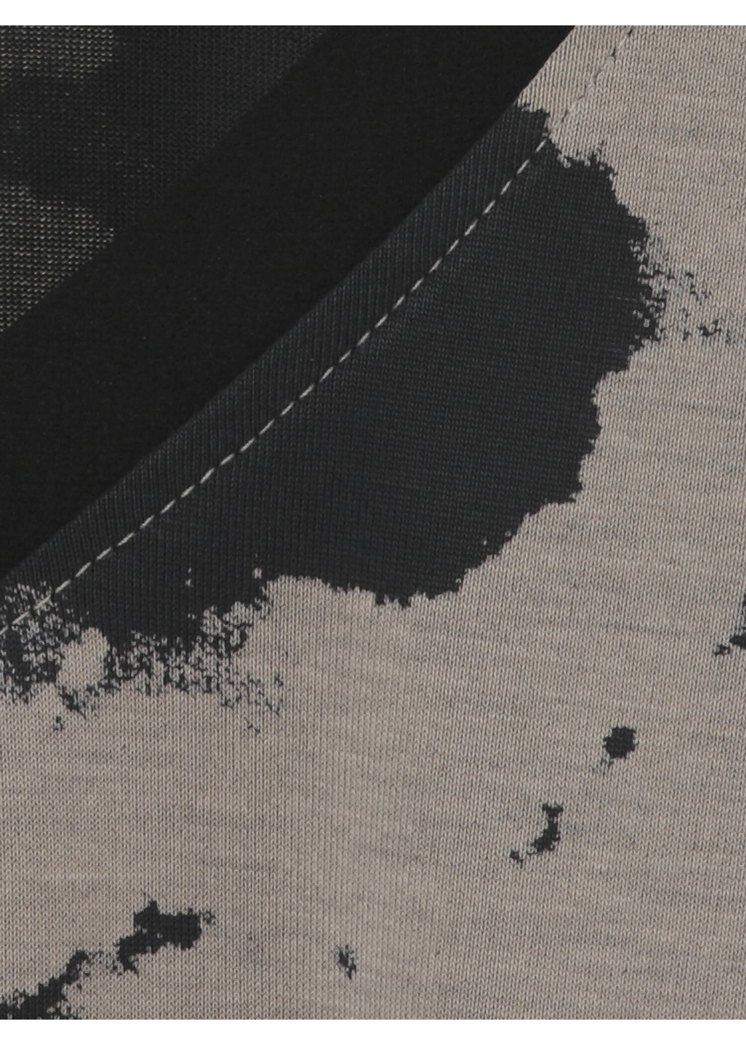 Edles Shirt Bicolor-Print Schwarz - Nougat / 