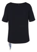 Jersey Shirt Navy mit Front-Print / 