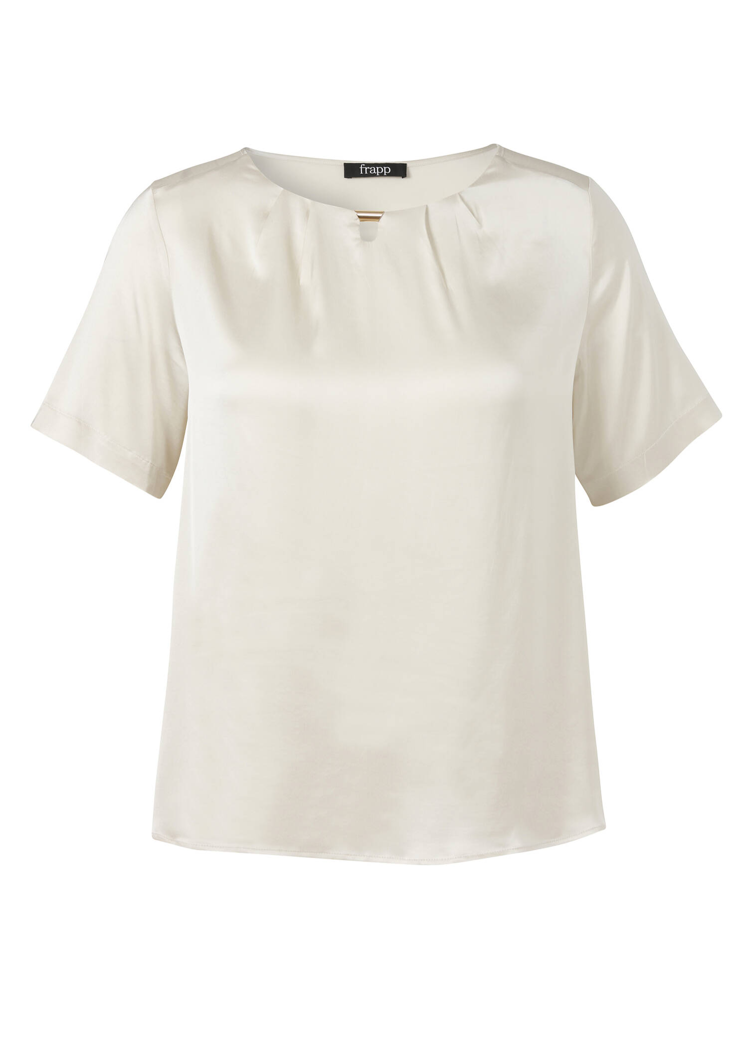 Edle Satin Halbarm-Bluse matt glänzend /