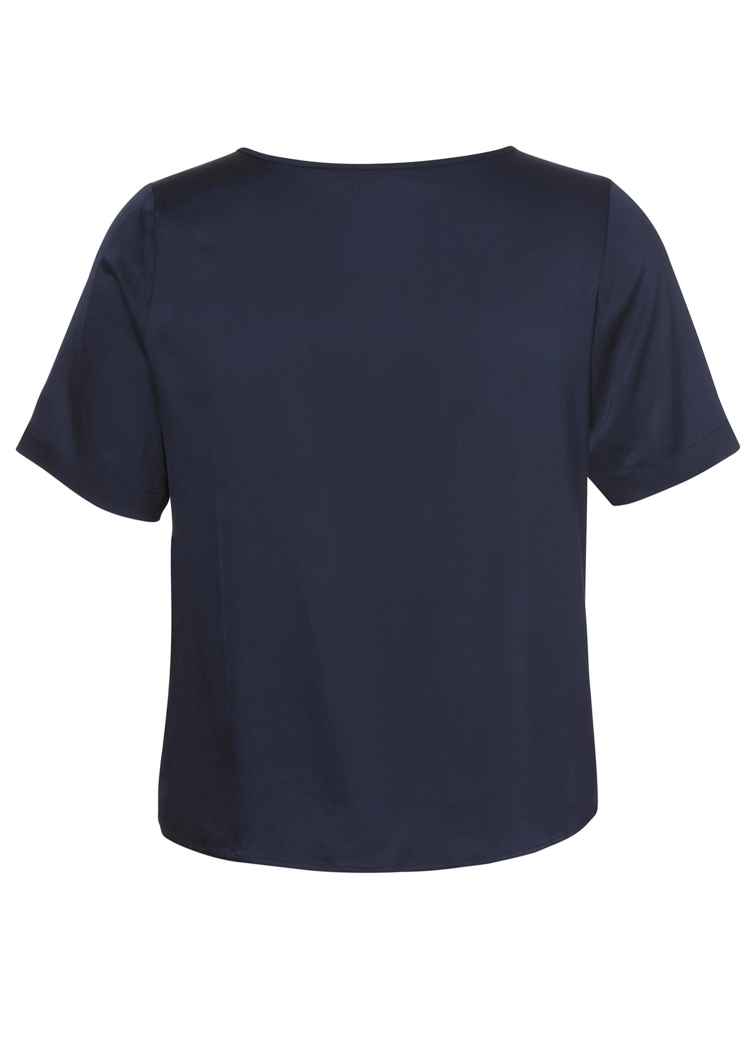 Edle Satin Halbarm-Bluse matt glänzend /