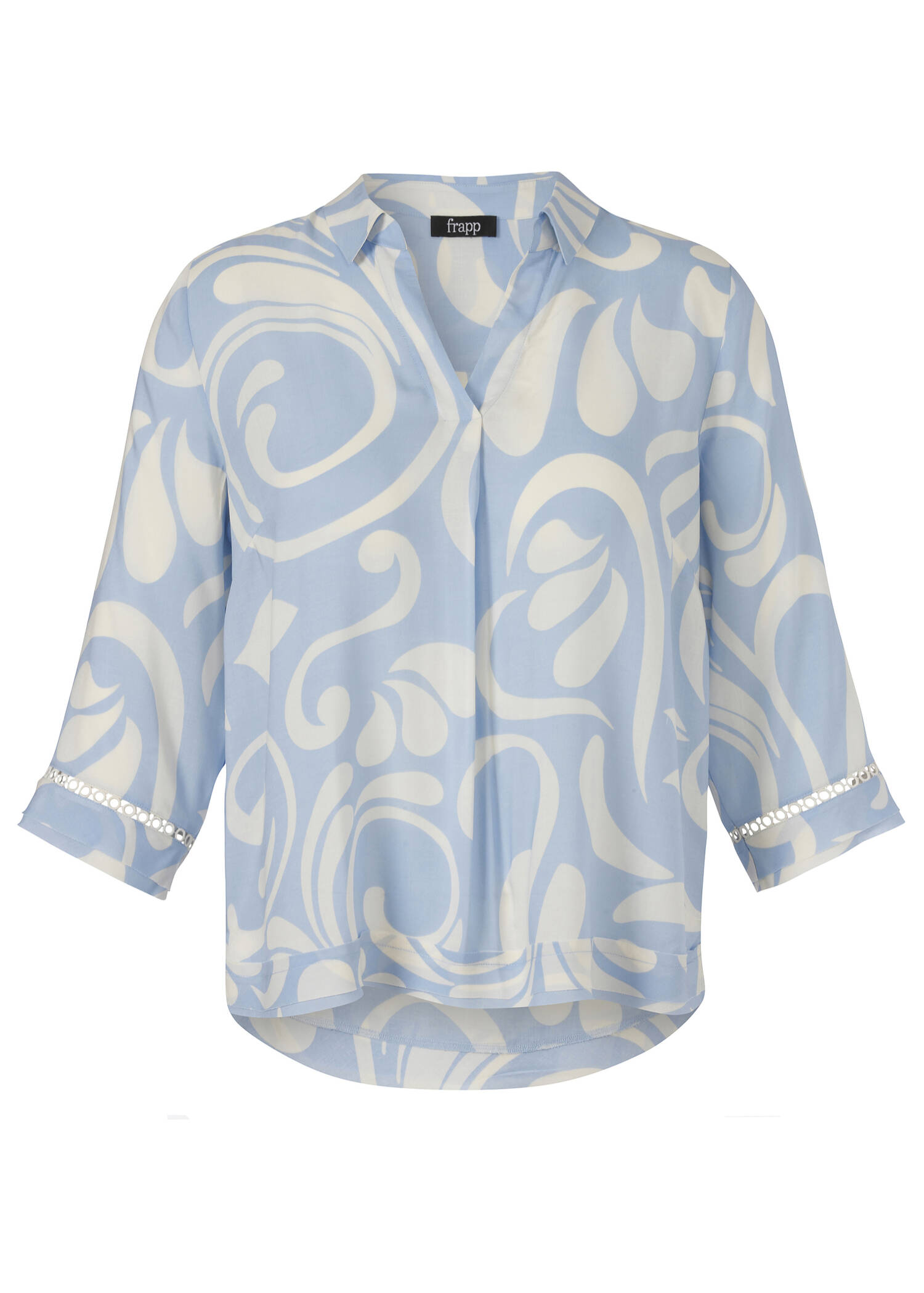 3/4-Arm Viskose Bluse / Tunika / 