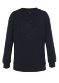 Softes Sweatshirt mit gesticktem Ton-in-Ton Motiv am Rücken / 