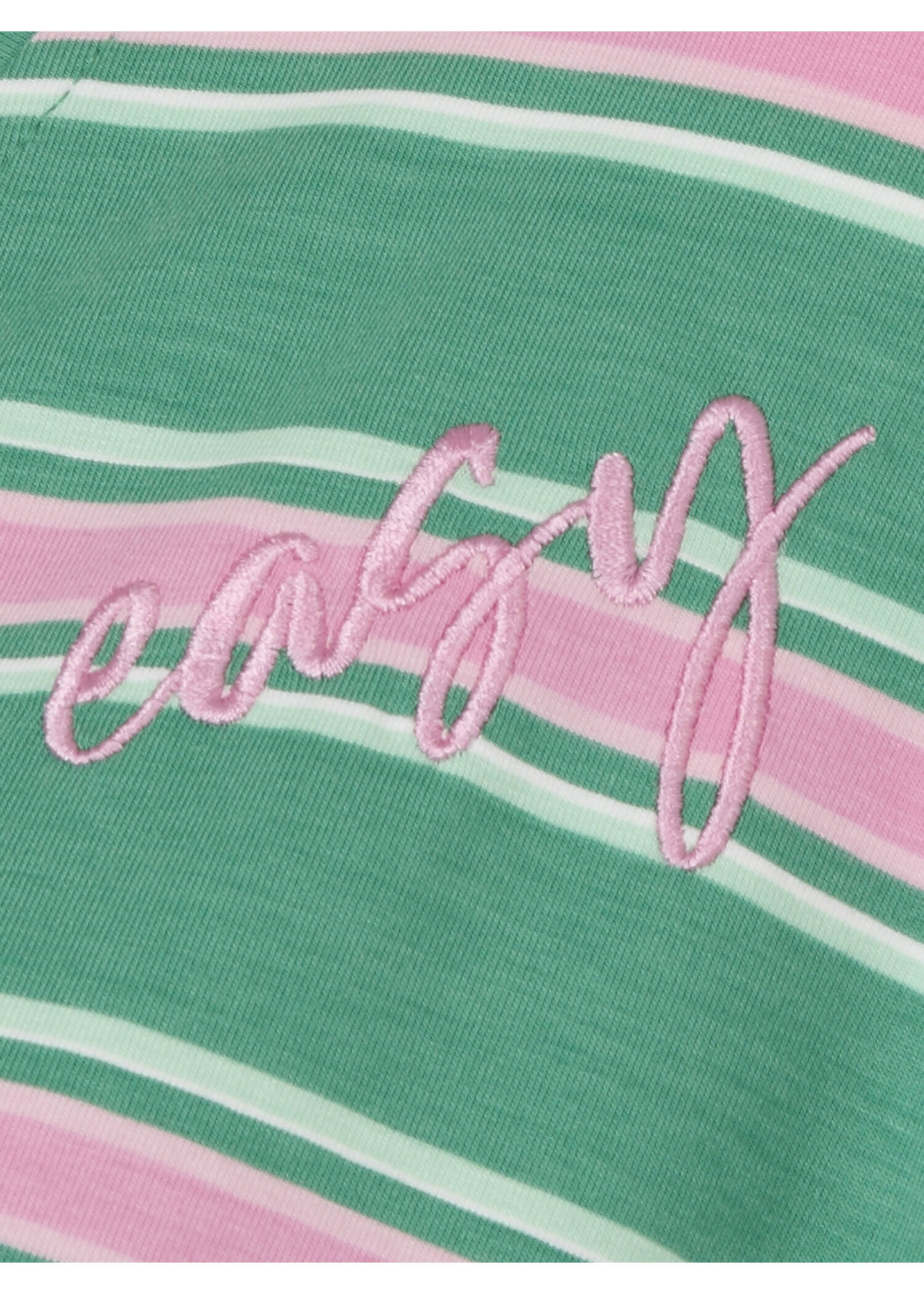 Softes T-Shirt mit Streifen und Gummizugsaum / 