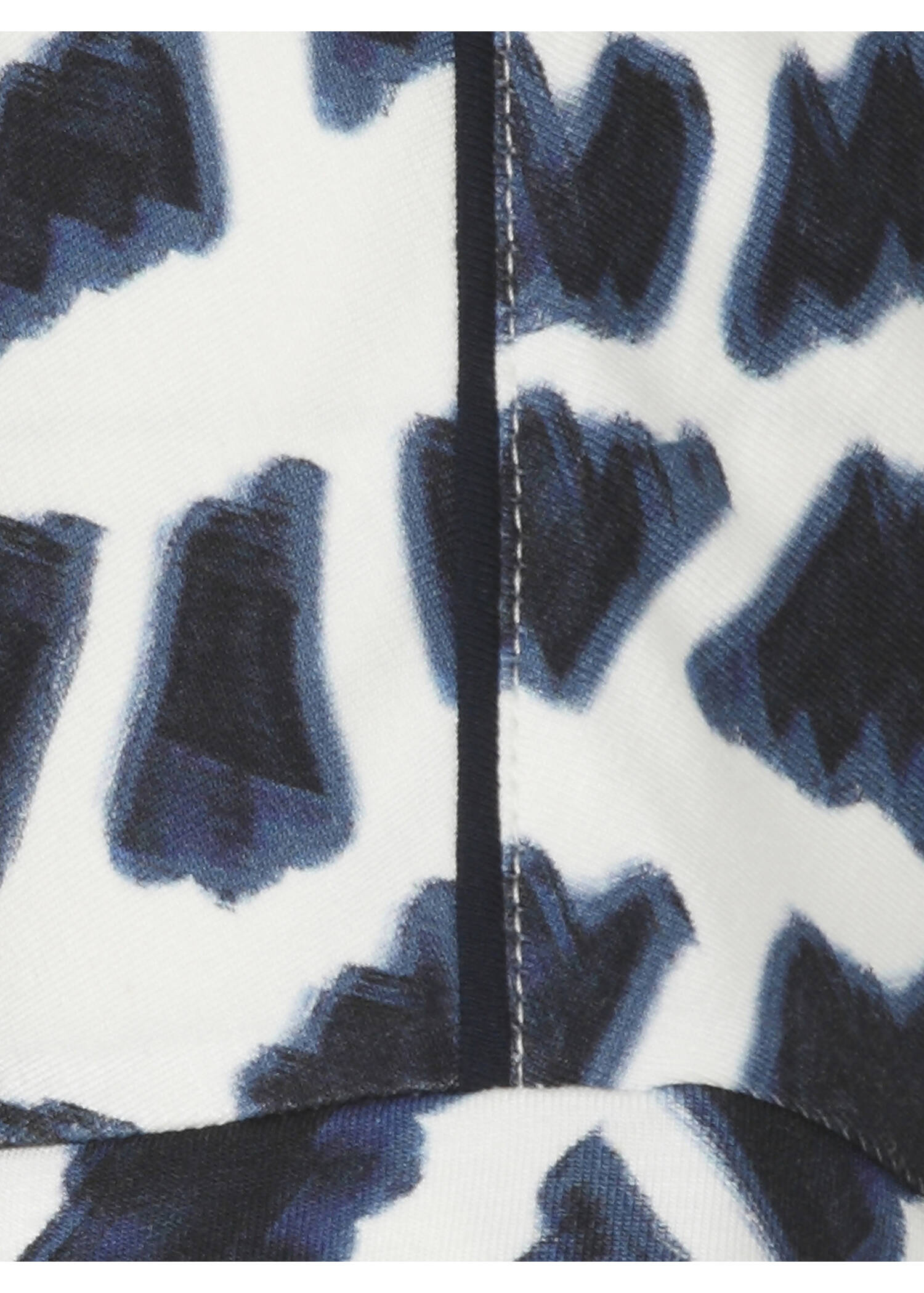 Edles Viskose-Jersey-Shirt mit Print und Gummizugsaum /