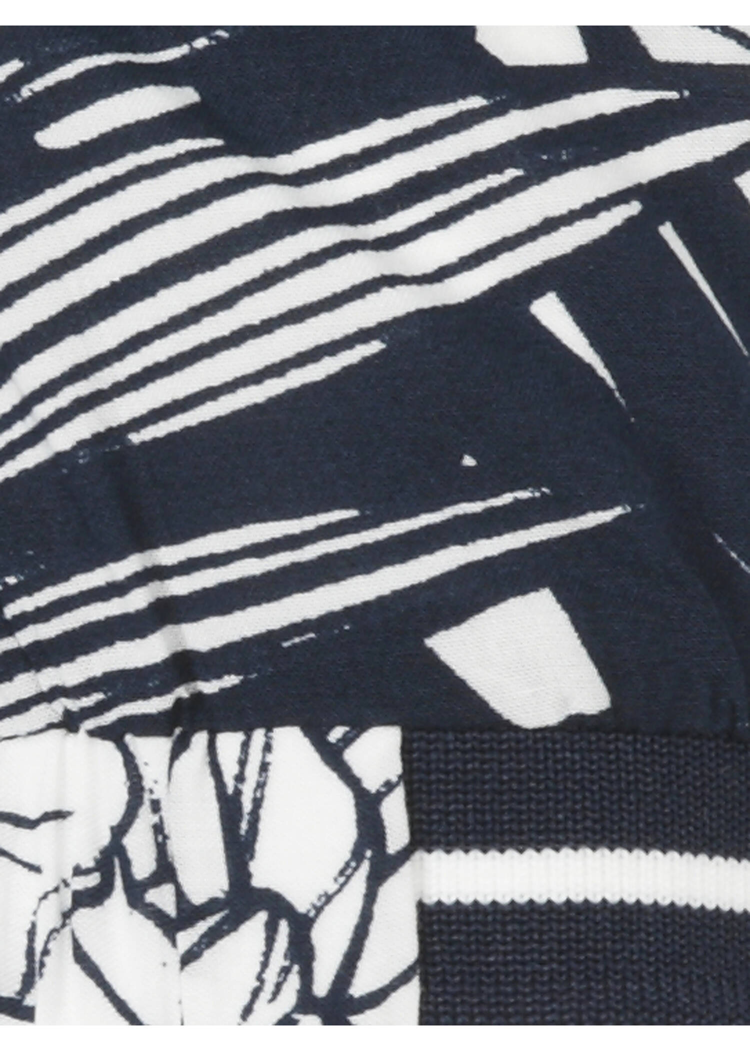 Zarte Print-Viskosebluse im leichten A-Schnitt Navy / Offwhite /