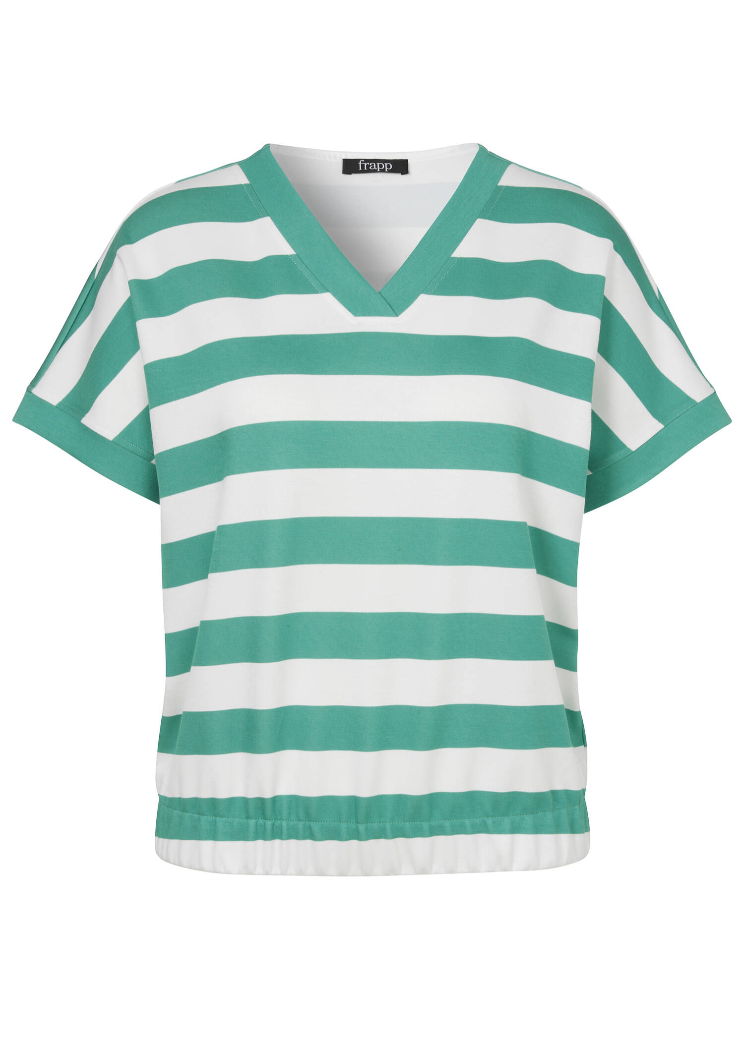 Softes Kurzarm-Sweatshirt mit Streifen /