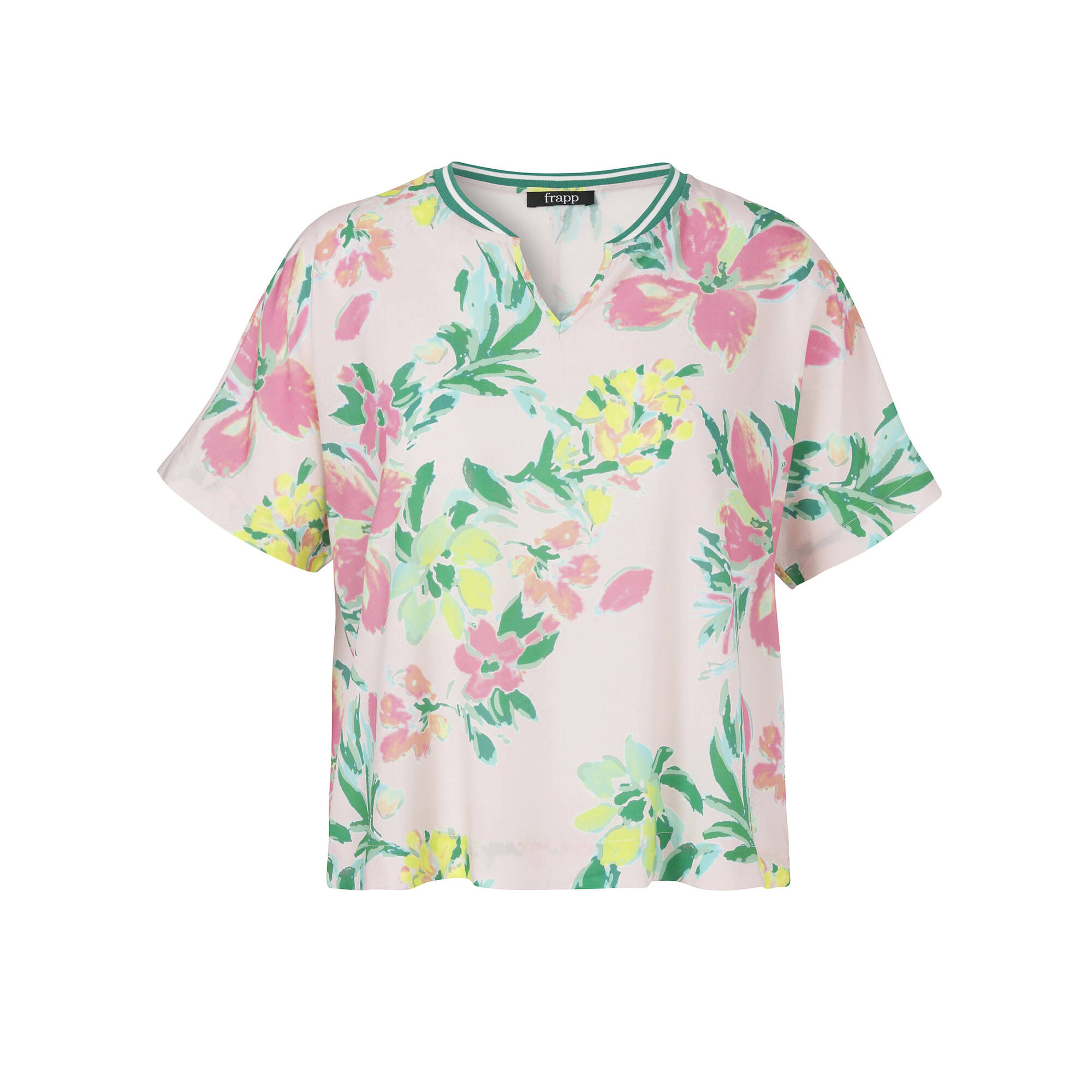 FließEnde Viskosebluse Kurzarm Mit Print