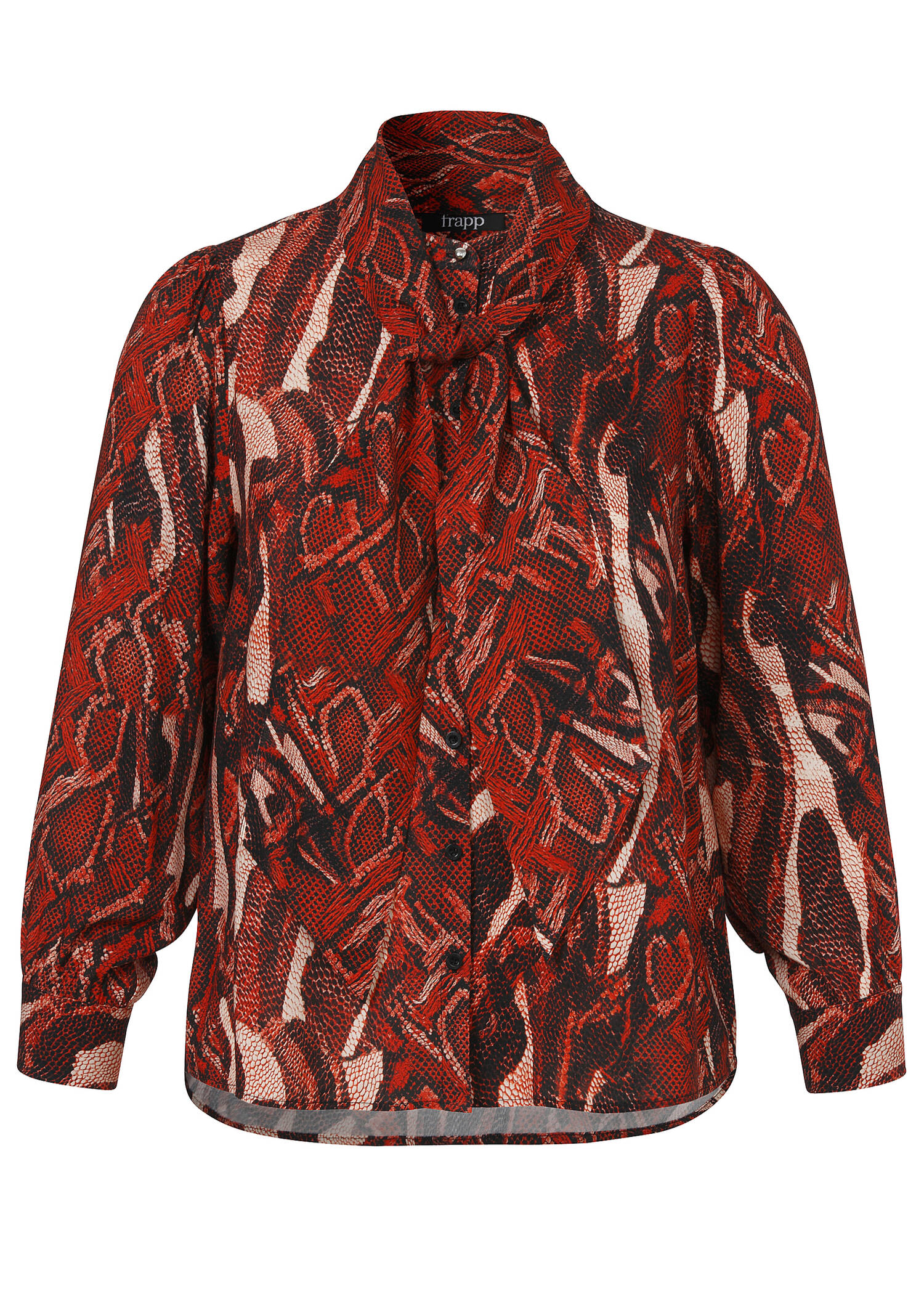 Fashionista's Stehkragen-Bluse mit abnehmbarer Schluppe /