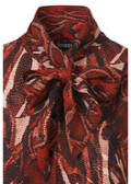 Fashionista's Stehkragen-Bluse mit abnehmbarer Schluppe /