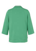 3/4-Arm Stehkragen-Sweatshirt mit Zipper / 
