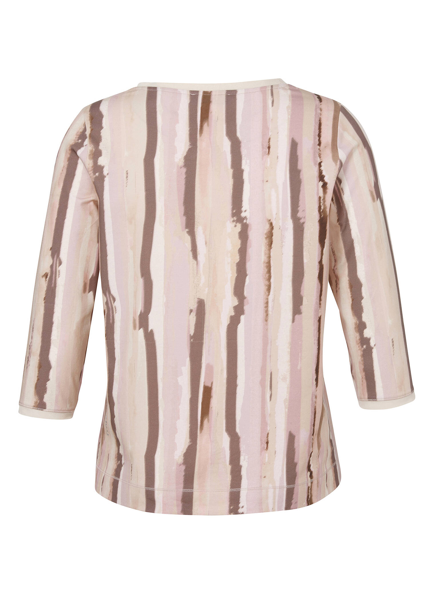 Softes 3/4-Arm Baumwoll-Jersey Shirt in femininer Farbharmonie /