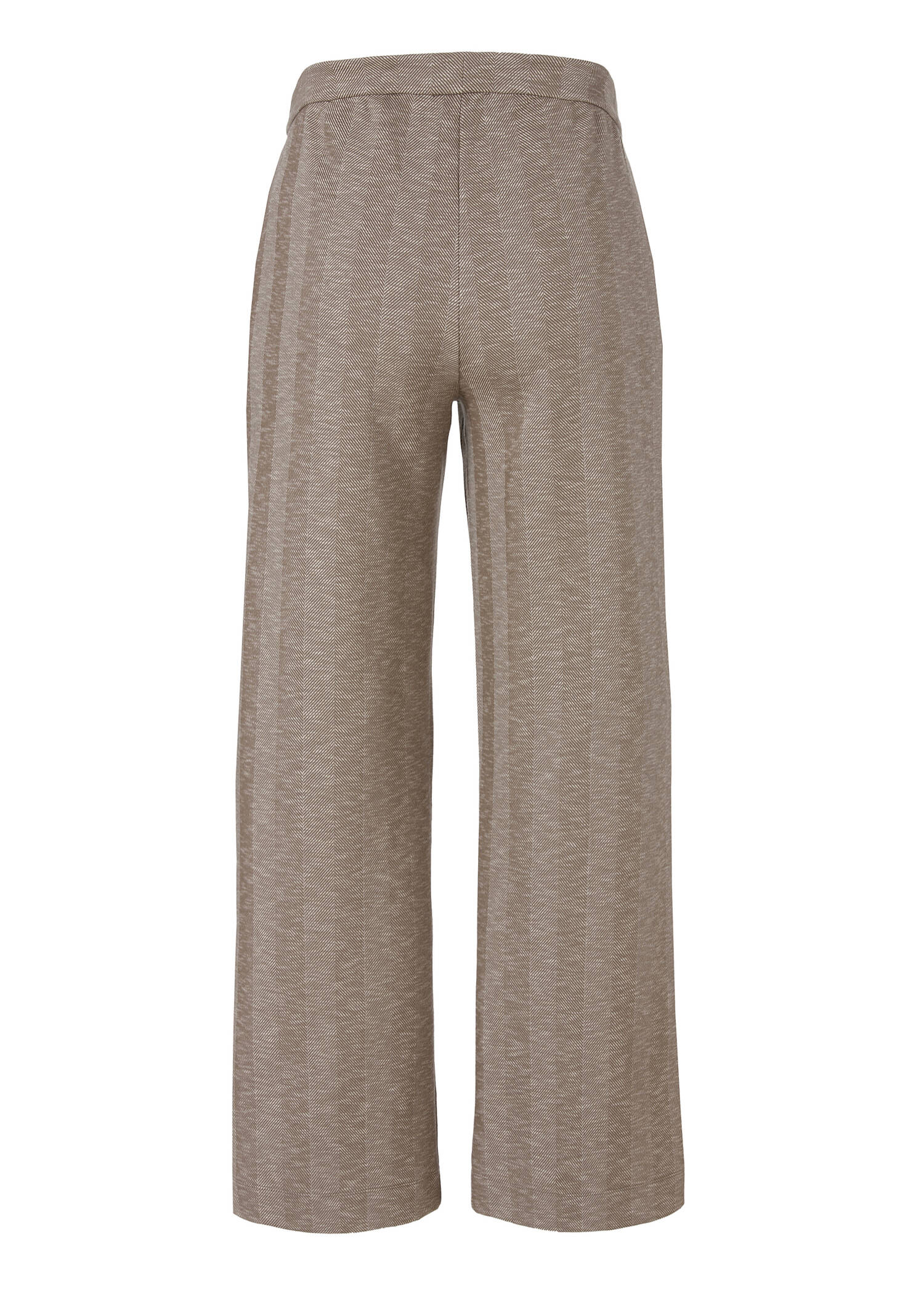 Elastische Stoffhose mit feinem Fischgratmuster /