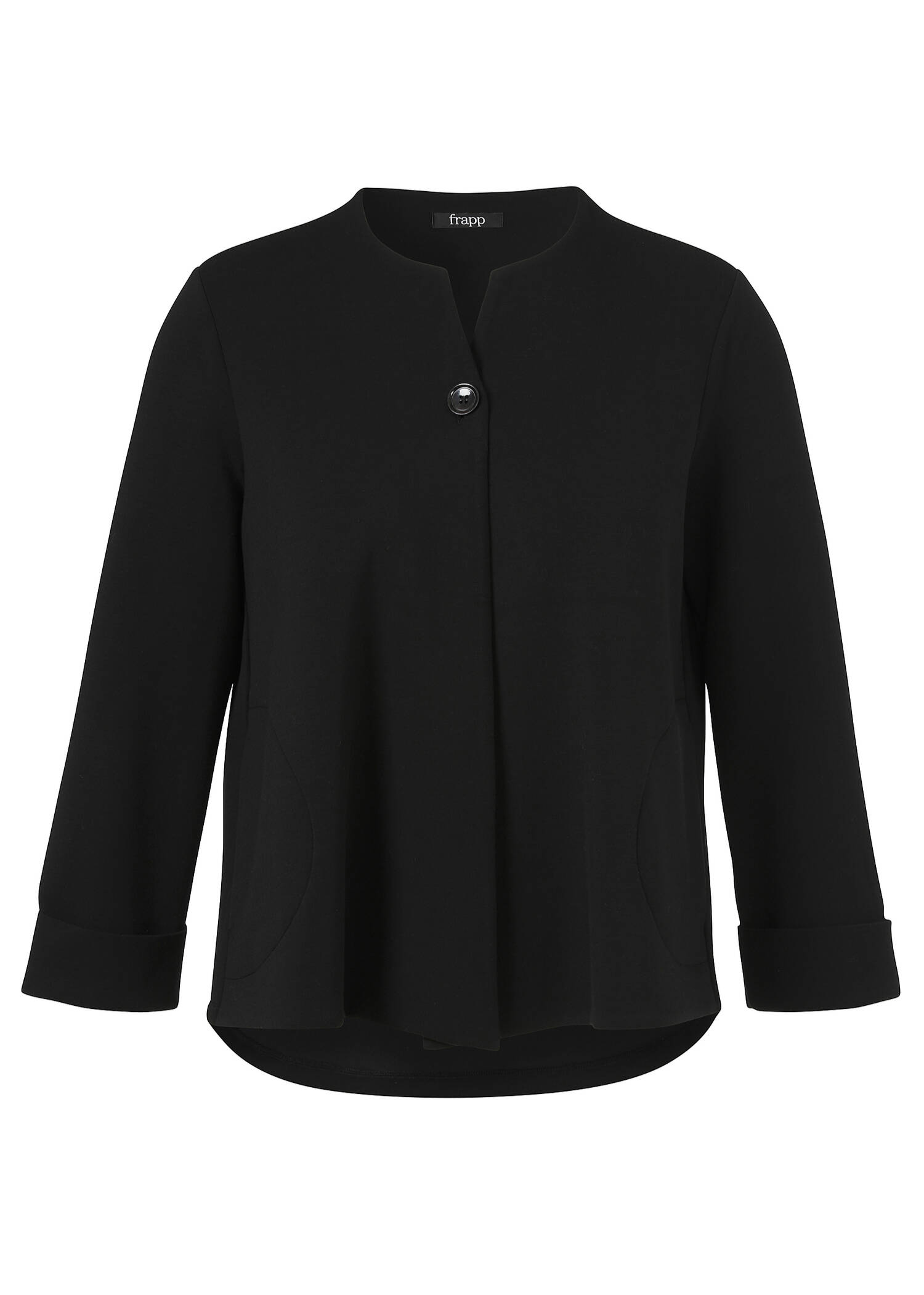 Edle 3/4-Arm Sweat-Jacke, leicht ausgestellt /